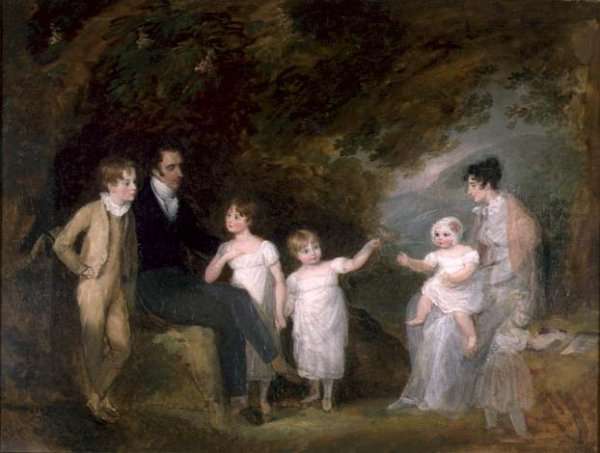 Group Portrait in a Wooded Landscape by Romanticism