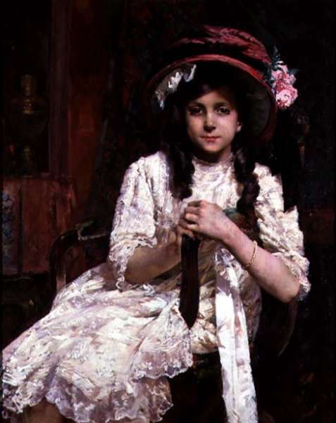 The Pink Hat, 1910 by Romanticism