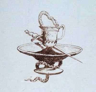 Drawing from Michael Faradays scrapbook 27 by Romanticism