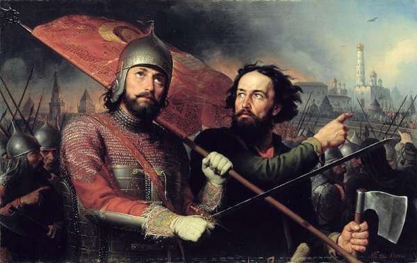 The National Uprising of Kuzma Minin d.1616 and Count Dmitry Pozharsky 1578-1642 1850 by Romanticism
