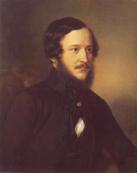 Portrait of József Eötvös 1845 by Romanticism