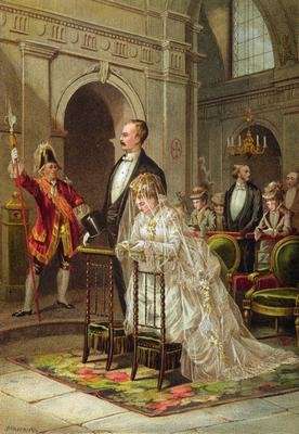 Wedding in a Church 1874 by Romanticism