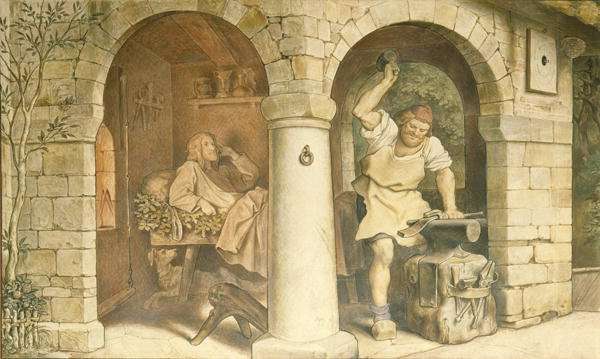 The Blacksmith of Ruhla, c.1854-44 by Romanticism