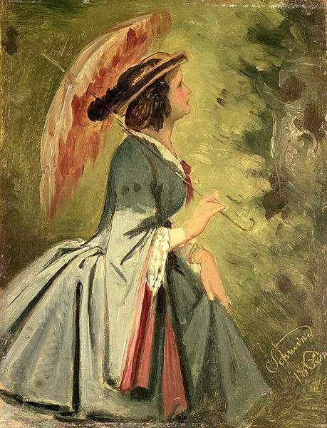 Portrait of Anna, the artists daughter, 1860 by Romanticism