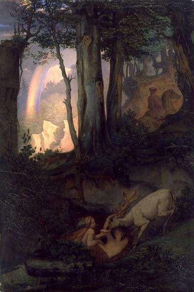 Waternymphs watering a stag, c.1844-47 by Romanticism