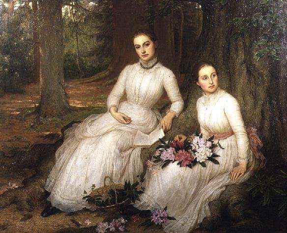 Kathleen and Mary Ann, Daughters of Samuel Gurney Sheppard of Leggatts, Potters Bar, 1888 by Romanticism