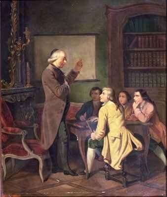 A Lesson with Abbe Charles Michel de lEpee 1712-89 by Romanticism