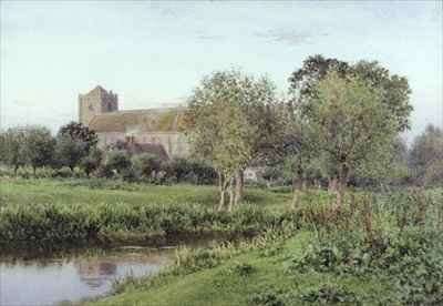 Dorchester Abbey, Near Wallingford, Autumn Evening by Romanticism