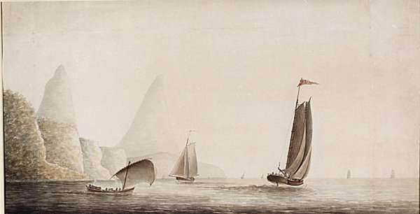 Shipping Slaves off the Pitons, St. Lucia, c.1771-76 by Romanticism