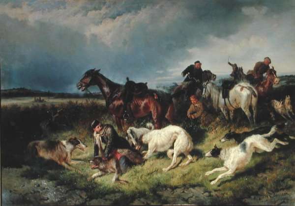 Wolf Hunting, 1873 by Romanticism