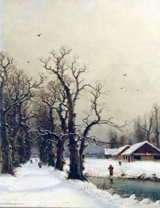 Winter scene by Romanticism