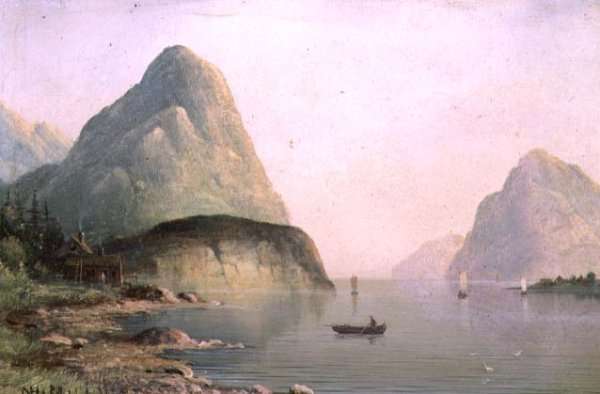 A Fjord Scene by Romanticism