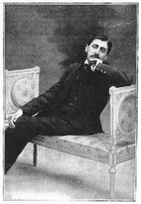 Marcel Proust 1871-1922 on a sofa, c.1900, published in LIllustration, 3 January 1931 by Romanticism