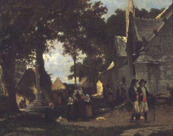 Church in Brittany by Romanticism