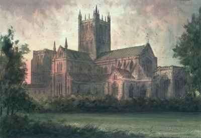Wells Cathedral view from the South-east by Romanticism