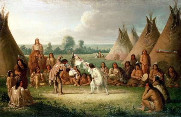 North American Medicine Pipe Stem Dance by Romanticism