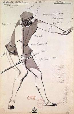 Costume design for an Acrobat in Benvenuto Cellini by Hector Berlioz by Romanticism