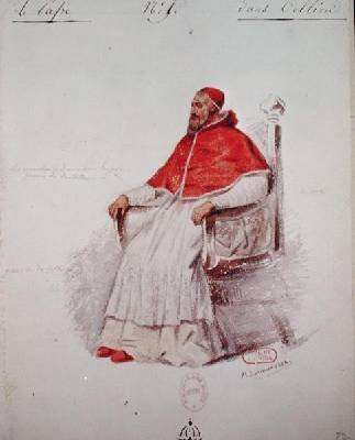 Costume design for the Pope Clement VII in Benvenuto Cellini by Romanticism