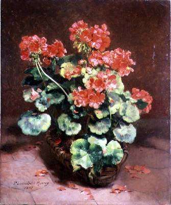 Flowers in a Basket by Romanticism