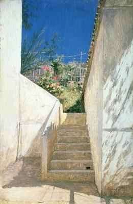 Steps in a Garden, Algeria by Romanticism