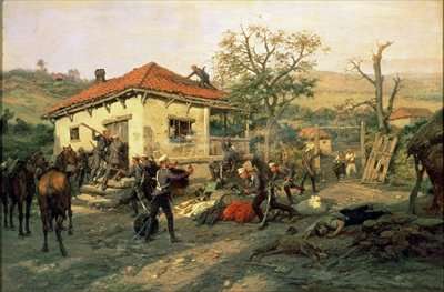 A Scene from the Russian Turkish War in 1876-77 by Romanticism