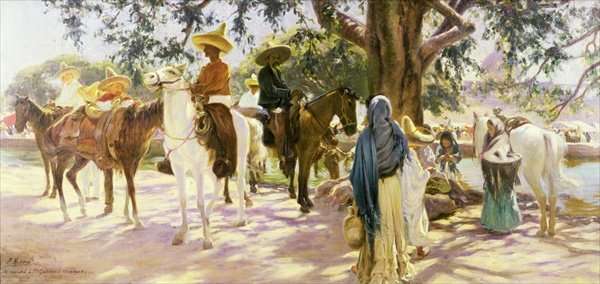 Market day at San Gabriel 1909, Mexico by Romanticism