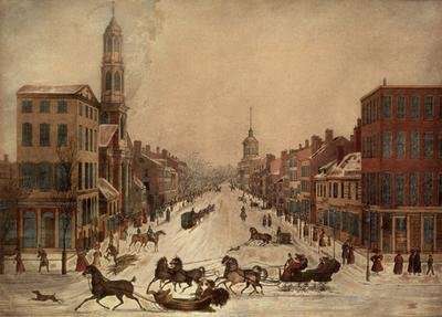 Wall Street in Winter by Romanticism