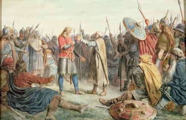 Olav Trygvasson is chosen to be king of Oreting by Romanticism