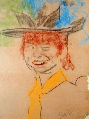 Laughing and Winking Girl by Romanticism