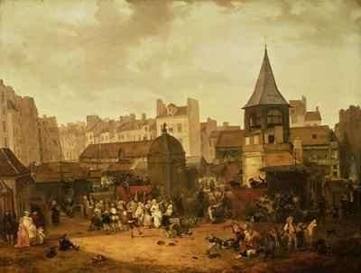 Rejoicing at Les Halles to Celebrate the Birth of Dauphin Louis of France 1781-89 by Romanticism