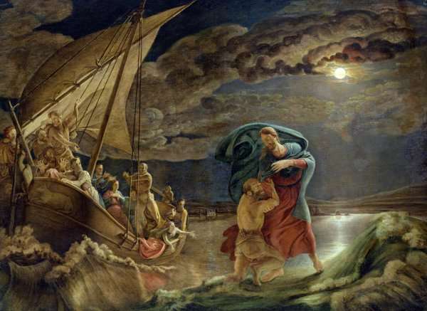 Peter Walks on Water, 1806 by Romanticism