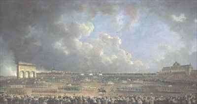 The Festival of the Federation at the Champ de Mars by Romanticism