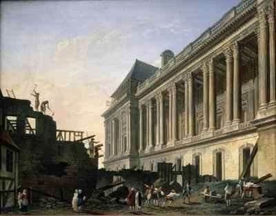The Clearing of the Louvre colonnade by Romanticism