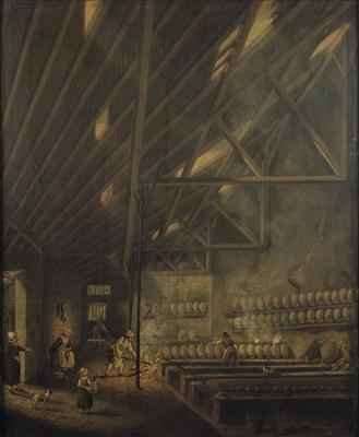 Interior of a Workshop by Romanticism