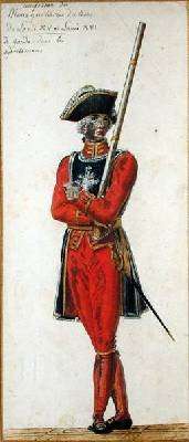 Musketeer from the time of Louis XV 1715-74 and Louis XVI 1754-93 by Romanticism