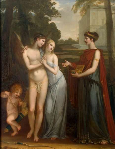 Innocence Choosing Love Over Wealth, With Constance Mayer-Lamartiniere 1804 by Romanticism