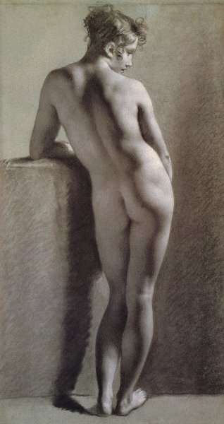 Female Nude From Behind by Romanticism