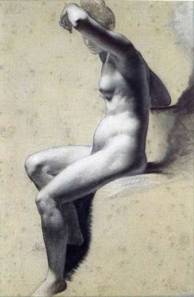 Female Nude Raising Her Arm4 by Romanticism