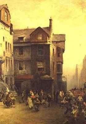 John Knoxs House High Street Edinburgh 1885 by Romanticism