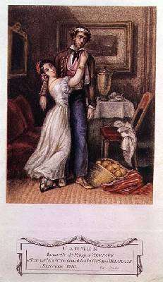 Carmen and Don Jose 1846 by Romanticism