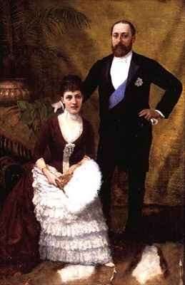 King Edward VII 1841-1910 and his wife Queen Alexandra 1844-1925 by Romanticism