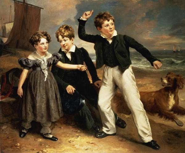 A Group Portrait of Robert, James and Mary Sarah, the three children of James Greenhalgh, 1803 by Romanticism