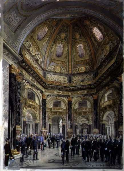 Visit of Emperor Franz Joseph I of Austria 1830-1916 to the Kunsthistorisches Museum in 1891, 1893 by Romanticism