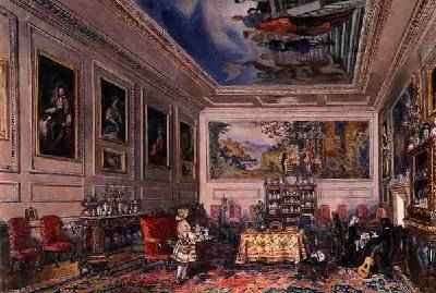 The Drawing Room at Woolston Hall Chigwell Essex 1858 by Romanticism