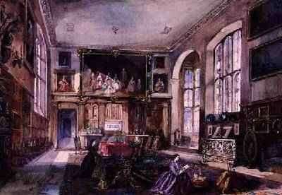 The Hall Loseley Park Surrey 1865 by Romanticism