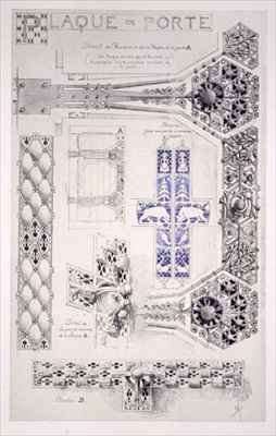 Design for door ornamentation by Romanticism