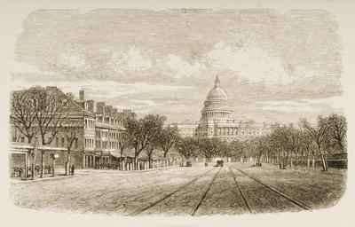 The Capitol building Washington DC 1880 by Romanticism