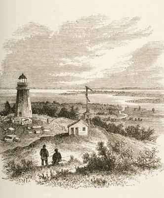 Sandy Hook New Jersey seen from the lighthouse in the 1870s 1880 by Romanticism