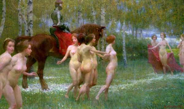 The Knights Dream 1902 by Romanticism