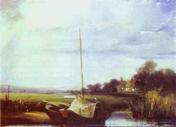 River Scene In France by Romanticism
